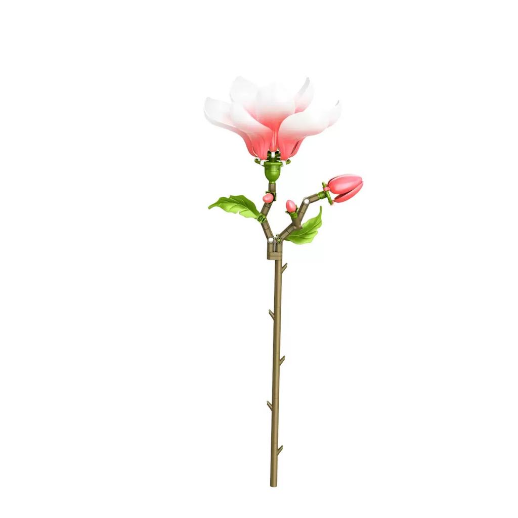 Moc Building Blocks Flower Model Assembly Kit: Diy Educational Building Bouquet Ornament For Girls - Valentine'S Day Gift