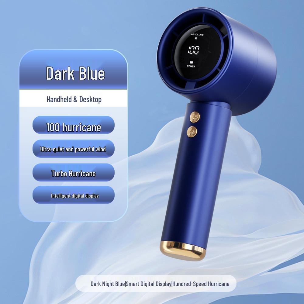 Portable USB Rechargeable 100-Speed Mini Handheld Turbine Fan 100-speed, Long-lasting 800mAh