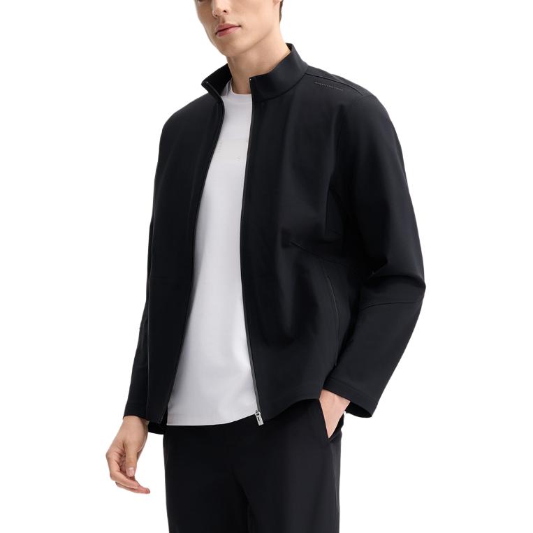 Fila Blue Series Fashion Comfortable Versatile Long Sleeve Jacket Men Jackets Black F11M512503F-BK