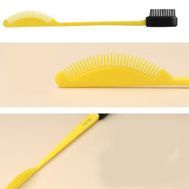 3Pcs Silicone Makeup Tool Set Double Sided Brow Brush And Hair Styler For Quick Touches Ups Travel