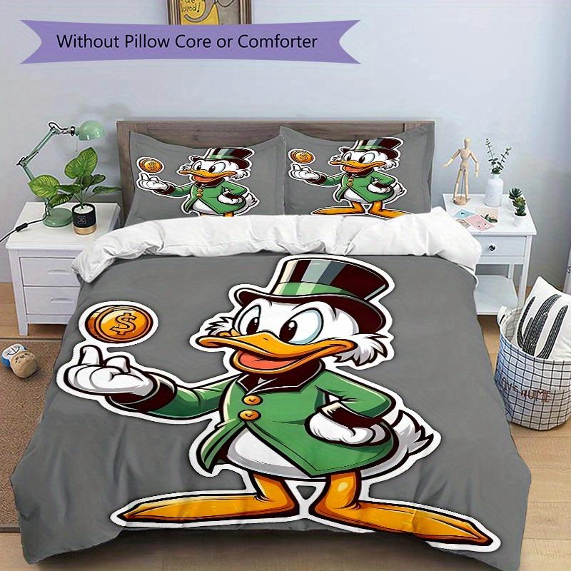 3pcs set Donald Duck1pc of quilt cover+2pcs of pillowcase, no core, print bedding, All Seasons Bedroom Setting118