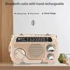 FM AM SW Radio Solar Charging Emergency Radios Receiver Hand Crank Bluetooth 5.2 Support TF USB Gold
