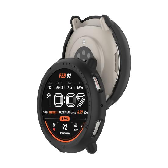 Yousheng Hard Shell Glass Screen Protector Shockproof Impact Resistant Easy Installation Smart Watch Protective Cover for Amazfit Active 2