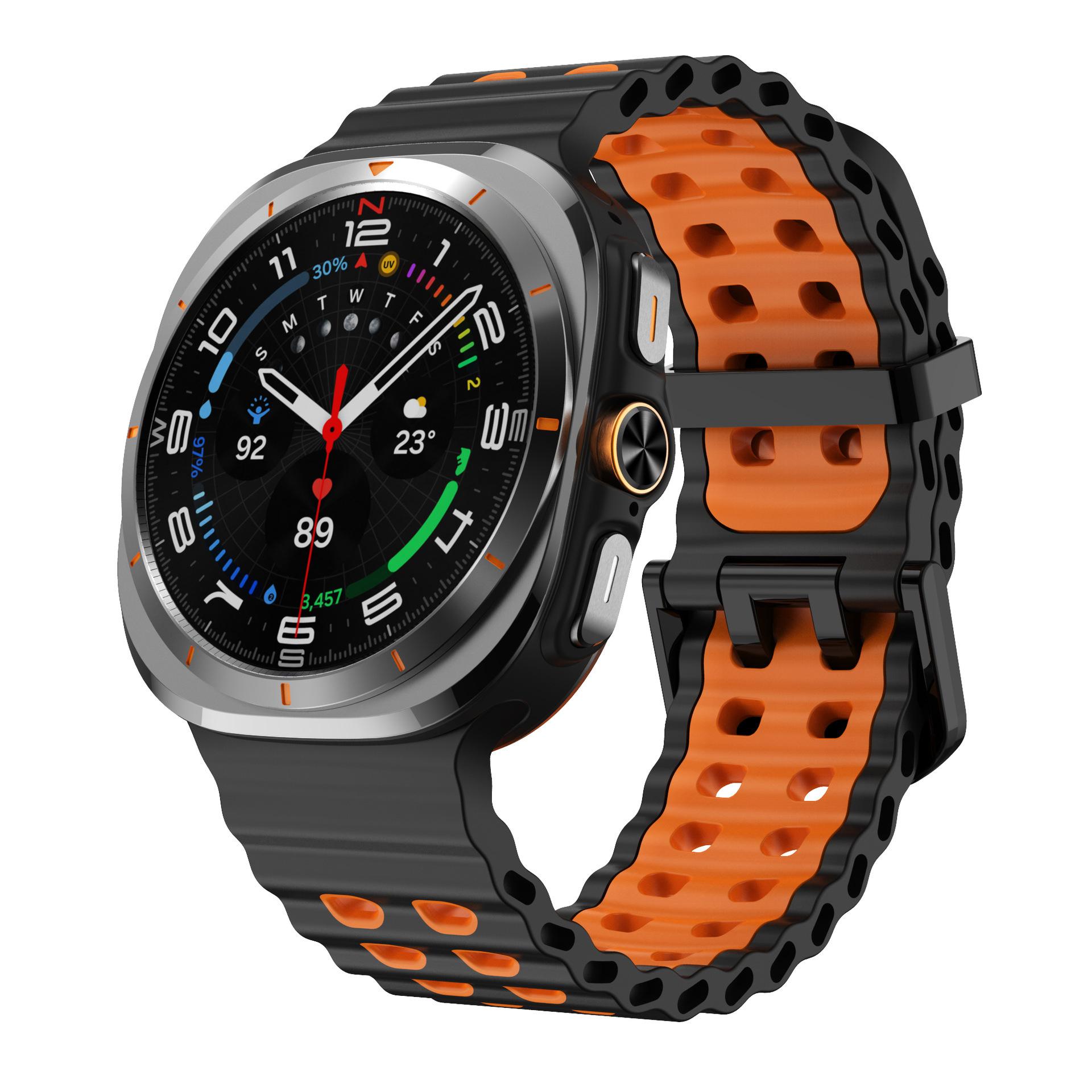 

Ocean Silicone Strap for Samsung Galaxy Watch Ultra 47mm Two-tone Sports Bracelet Wristband Galaxy Watch Ultra 2026 47mm Correa Watch Ultra 47mm