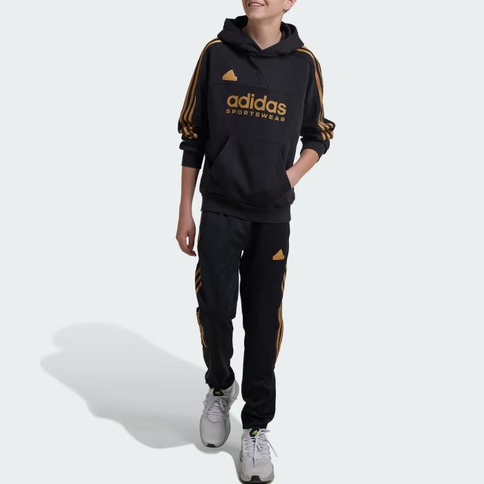 New Adidas Sweatshirt Black / Holy Brown / Victory Red Teenagers IY6379