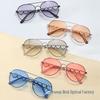 Korean Style Retro Round Heart-Shaped Frame Sunglasses: Trendy Light-Colored Street Style for Children