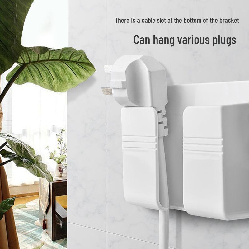 Wall-Mounted Multi-Functional Phone Charging and Remote Control Stand, Punch-Free