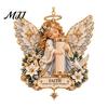 Salvadanaio Decorativo Albero di Natale Portacandele Angelo Ornamento da Appendere, Ciondolo Denaro Acrilico per Decorazione Festiva, Contenitore Ricordo Stagionale Festivo