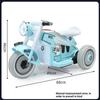Children's Electric Motorcycle Tricycles Dual Drive Children's Car with Remote Control Bluetooth Music LED Light