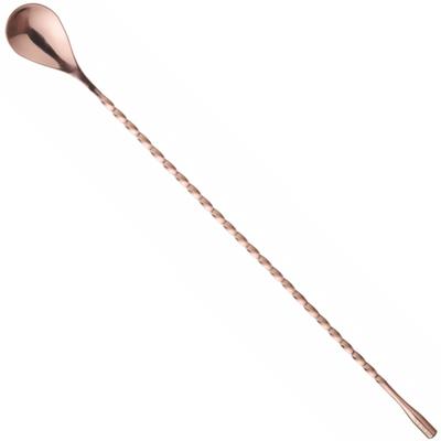 Bartender's Spoon for Cocktails, Long, 385 X 35 Mm, Copper