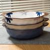 Large Nordic Ceramic Soup Bowl with Double Handles