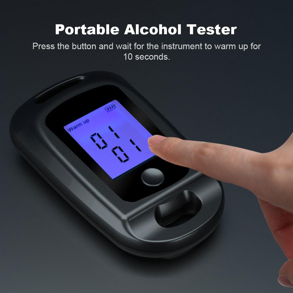 Digital Alcohol Meter Handheld Alcohol Analyzer USB Rechargeable Portable Alcohol Tester LCD Display Professional Grade Accuracy