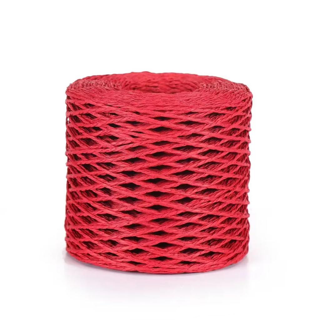Mengchu DIY Raffia Woven Bag and Summer Straw Hat Materials 100% Cotton Thread for Hand Knitting Fancy Yarn Style