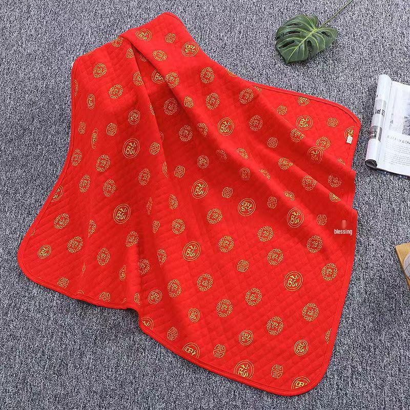 Festive Red Baby Swaddle Blanket with Ties for Newborns - Perfect for Hospital Discharge & Delivery Room