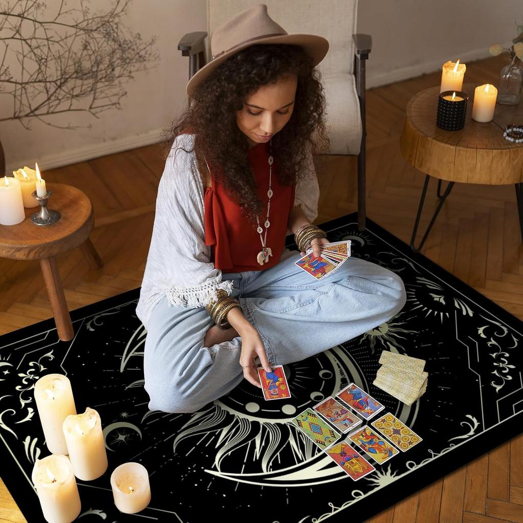 Moon and Snake Boho Area Rug, Non Slip Bohemian Design Rugs for Bedroom Living Room,Gothic Style Stars Floor Mat Pad Area Carpet