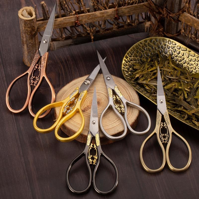 1PC Vintage-Inspired 4.3" Stainless Steel Scissors - Sharp Embroidery for Crafts Art Projects & Diy Fabric Cutting Scissors