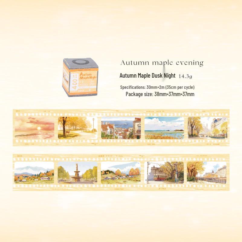 Sugar Poetry Four Seasons PET Tape Stickers - 80 Sheet Decorative Collage, 4 Style Options