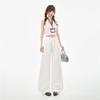 Spring Summer 100 Percent Tencel Lyocell Ice Silk YKK Pure White Cool Drape Wide Leg Denim Pants For Women Casual Pants Oversize Denim Trousers