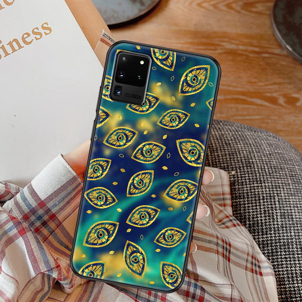 

Чехол для телефона Nazar Boncuğu Evil eye для Samsung Galaxy Note 4 8 9 10 20 S8 S9 S10 S10E S20 Plus UITRA Ultra black luxury cover 3D Galaxy S10 Plus