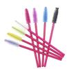 50-Pack Hot Pink Disposable Mascara Wands - Portable Eyelash & Eyebrow Brushes