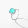 925 Sterling Silver Luxury Paraiba Tourmaline Rings For Women Wedding Engagement Band Fine Jewelry Anniversary Gifts