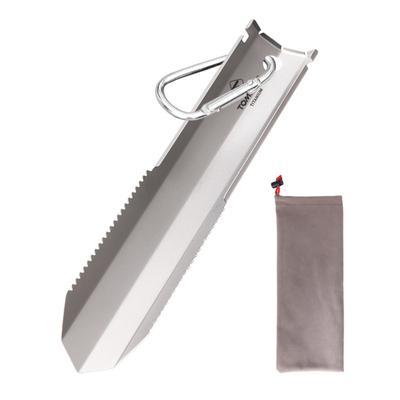 TOMSHOO Titanium Garden Hand Serrated Shovel Outdoor Camping Hiking Backpacking Trowel with Clip