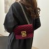 Neue trendige Einzel-Schulter-Achseltasche Retro Damenhandtasche modische einfarbige kleine quadratische Tasche personalisierte Umhängetasche Damen