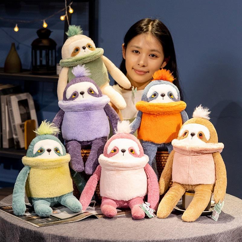 Sloth Colorful Fruit Doll Ragdoll Animal Plush Doll Children's Sleeping Pillow Shopping Mall Gifts