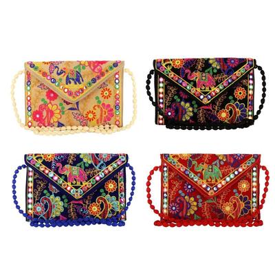 Clutch-Taschen für Damen Handgefertigte Stickerei Spiegelarbeit Stilvolle Umhängetaschen für Damen Crossbody-Taschen für Damen und Mädchen - 22X16 cm