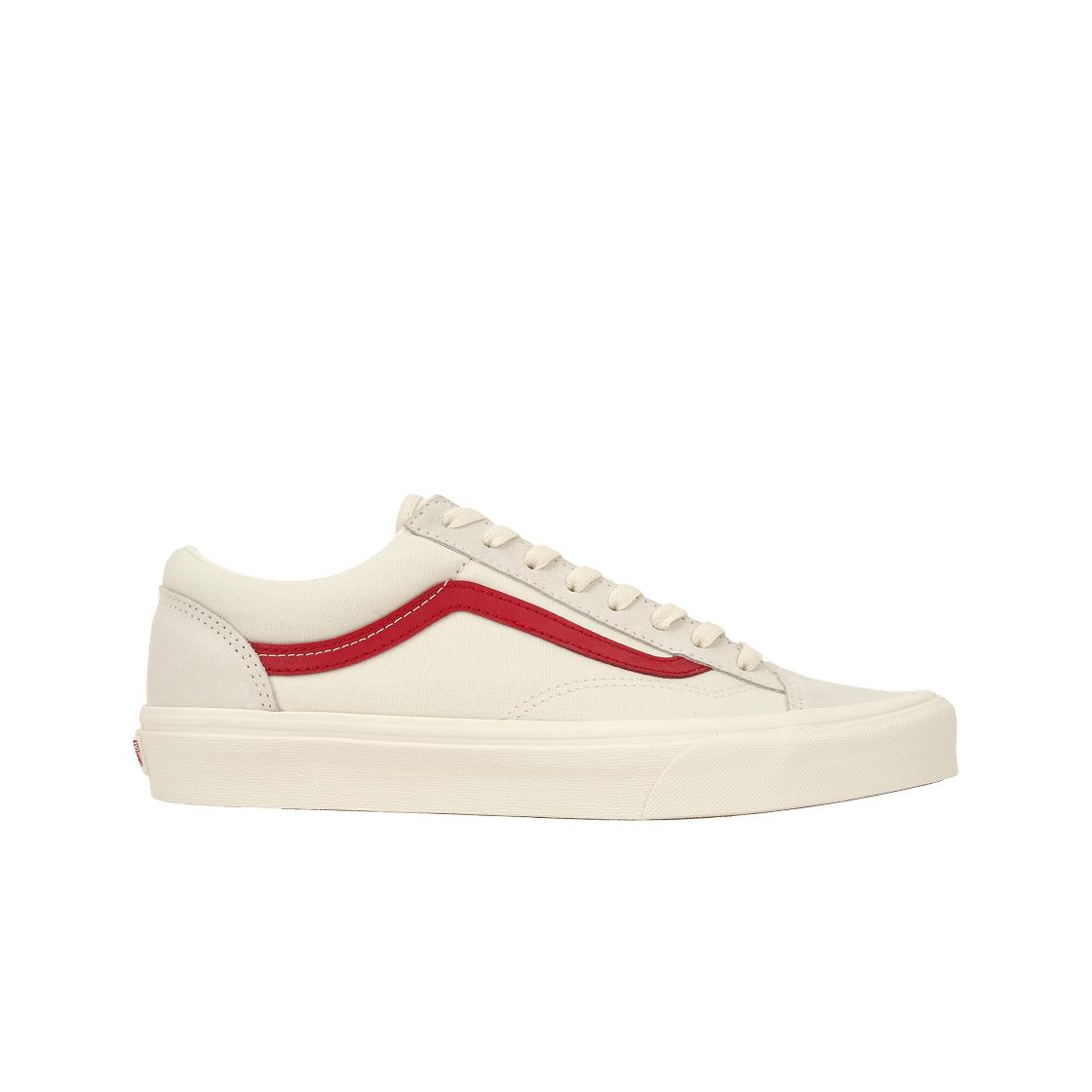 Кроссовки унисекс Vans Old Skool Style 36 Marshmallow White Racing-Red VN0A3DZ3OXS 35