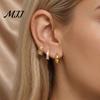 Non Pierced Earring 3 Pairs Ear Cuffs, Minimalist Metal Hollow Zirconia Clip-on Earrings Stackable Set for Women, Fashionable Jewelry Daily Wear Women