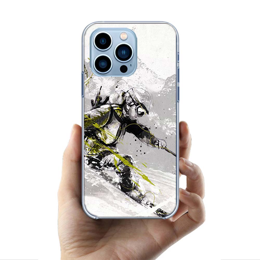 Skiing Snow Snowboard Ski Cases Phone Case For Iphone 17E 16E 17 Air 16 Pro Max 15 Pro 14 Plus 11 13 12 Mini Cover Cases Compati