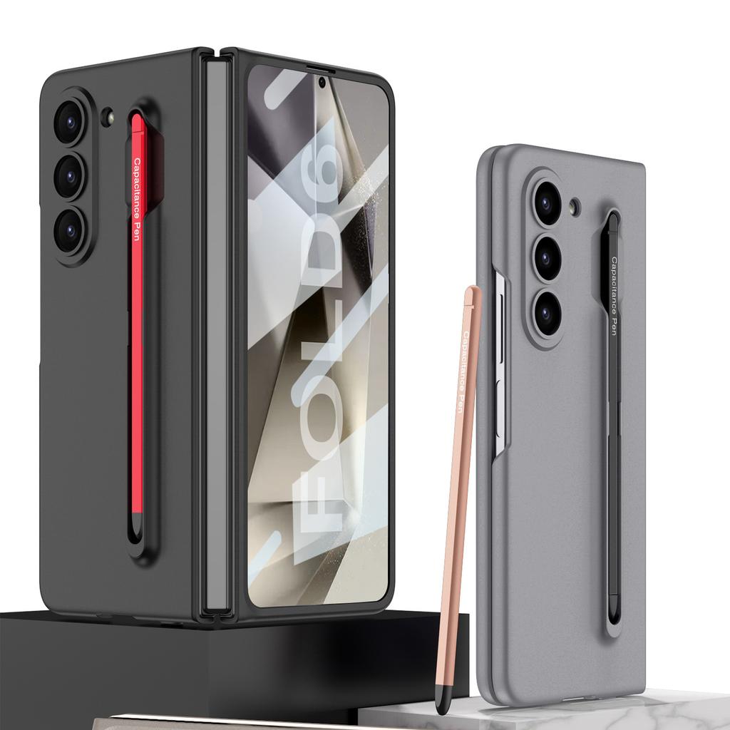 Suitable for Samsung Z Fold6 Mobile Phone Case Pen Slot with Stylus Ultra thin Shell Film Integrated New Folding Protective Case