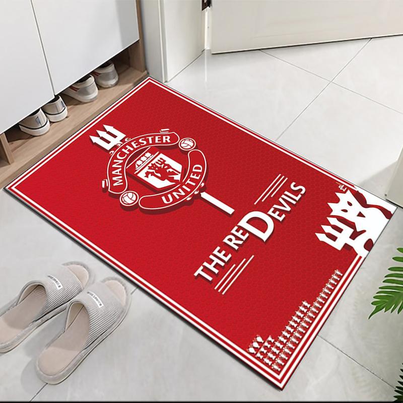 Manchester United Printed Carpet, for Office Chair Living Room Bedroom Kitchen Room Decor Gifts.