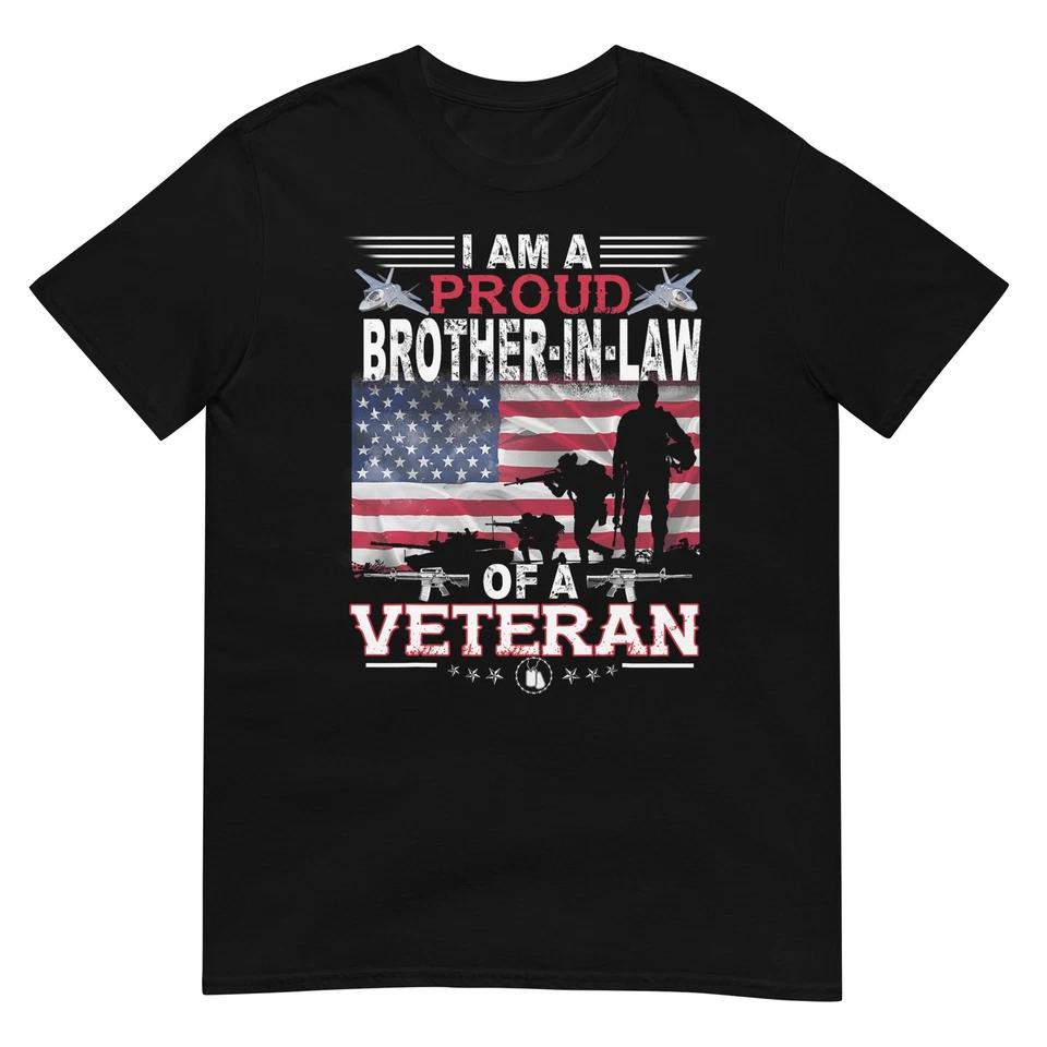 Proud Brother-In-Law Veteran Nothing Scares Veterans Day T-Shirt XL
