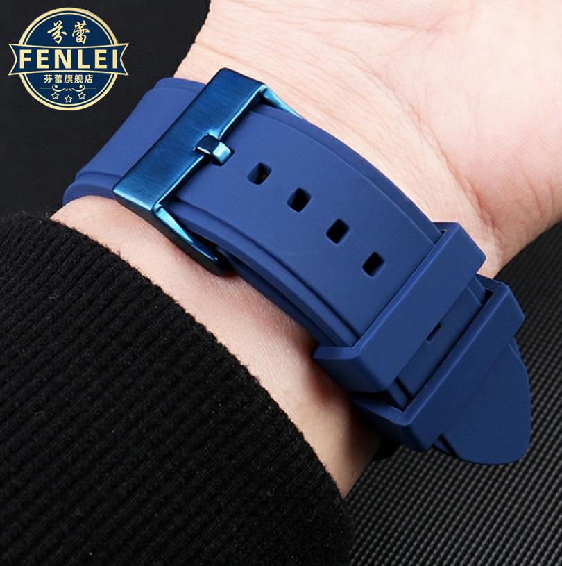 Für GUESS Uhrenarmband W0247G3 W0040G3 W0040G7 Serie Blau Herren 22mm Silikon-Uhrenarmband Sport Wasserdichtes Gummi-Armband