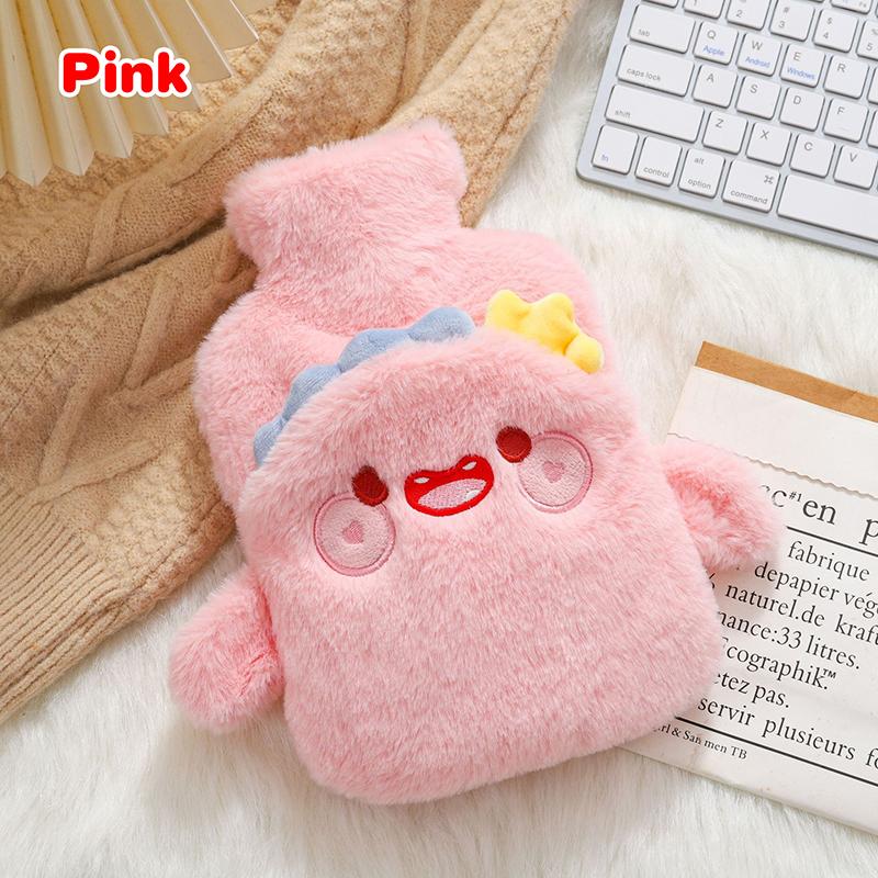 2026 New Cartoon Capybara Plush Hot Water Bottle PVC Material Hand Warmer Warm Products розовый
