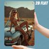 Vintage Metal Tin Sign Desert Sunset Girl Car Retro Wall Art Garage Man Cave Gift