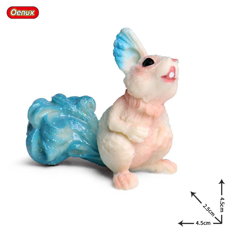 Oenux Original Genuine Fairy Tale Fly Horse Simulation Animal Mythical Elves Elf Pegasus Action Figures Model PVC Cute Kids Toy