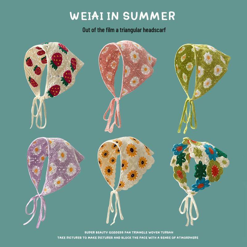 

Chic Knitted Wool Triangle Bandana Headband for Women