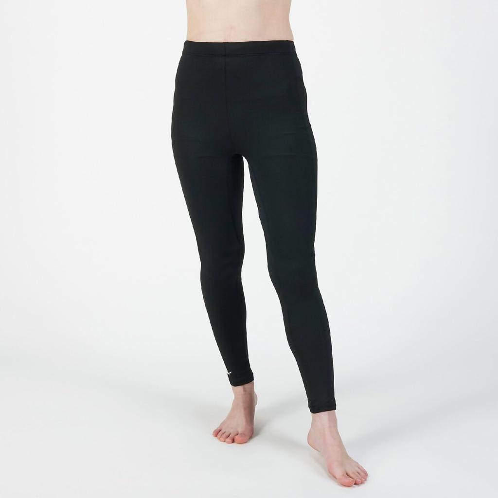 MIZUNO Women's Long Tights (Cropped Length) N2JBA334, Black, for Gym Fitness and Swimming