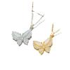 Titanium Steel Zircon Butterfly Pendant Necklace - Simple & Versatile Clavicle Accessory
