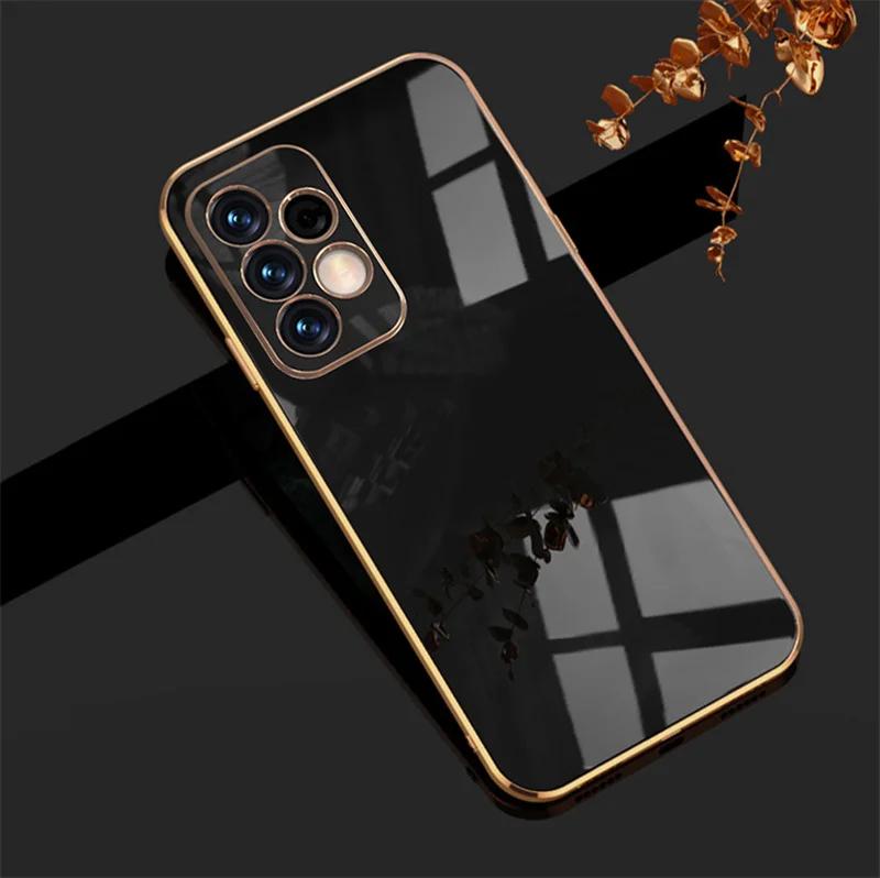 

Plating Silicone Case For Samsung A55 A33 A52 A36 A13 Capa For Samsung A53 5G A35 A25 A15 A54 A34 A14 A16 Gold Frame Phone Cover A50-A50S-A30S