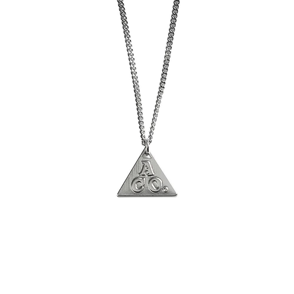 Apostrophe Comma Aco Logo Triangle Necklace