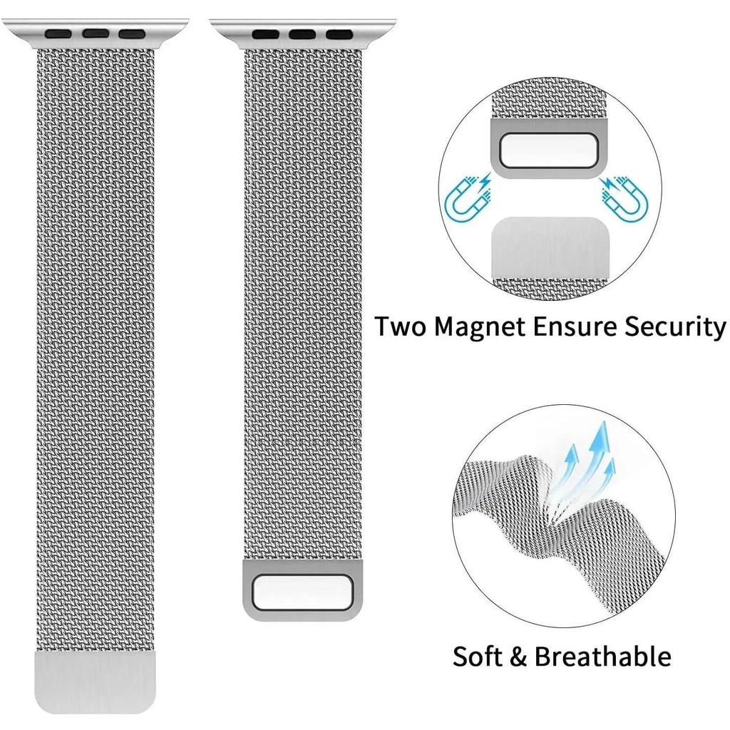 Custodia Milanese+Cinturino per Apple Watch Band 9 8 7 6 SE 5 4 49MM 41mm 40mm 44mm 42mm 38mm Cinturino per Iwatch Serie 9 Correa 45mm