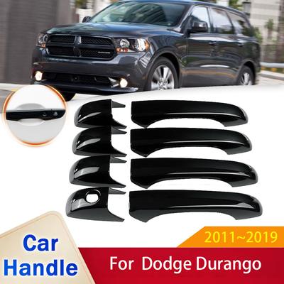 För Dodge Durango MK3 WD 2011~ Blanksvart Smart Dörrhandtagsskydd Stylingdekal Trim Bilskyddstillbehör 2012