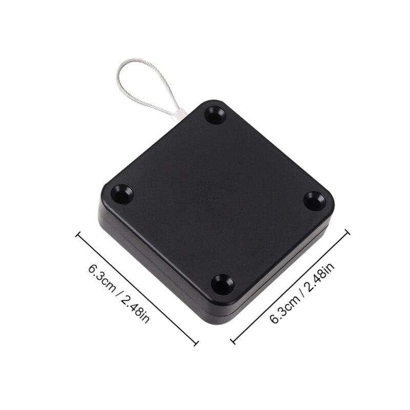 1pc Black Punch Free Automatic Sensor Door Closer Automatic Shutdown Device Non Punching Telescopic Sliding Door Device