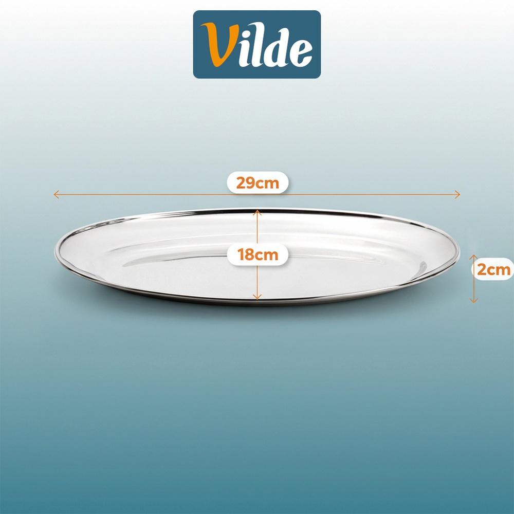 Oval Steel Platter 29X18 Cm 3 Pcs.
