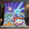 Cartoon Character 2D Flat Pattern Flannel Blanket High Quality All Seasons Warmth and Comfort Perfect for Christmas Gifts.