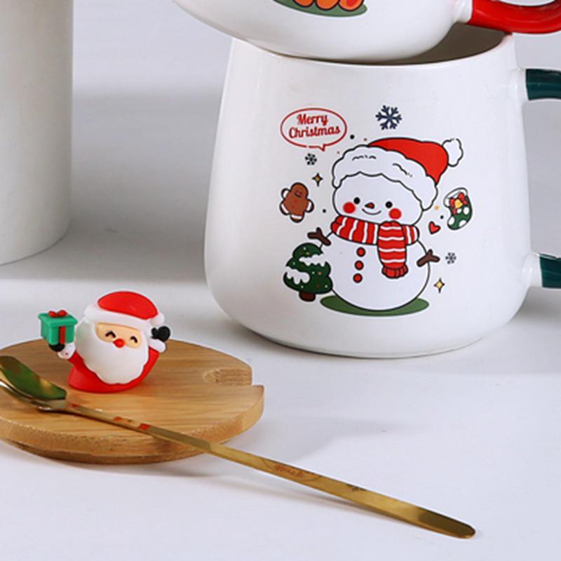 Christmas Ceramic Mug Gift Set - Santa Claus New Year Office Coffee Mug